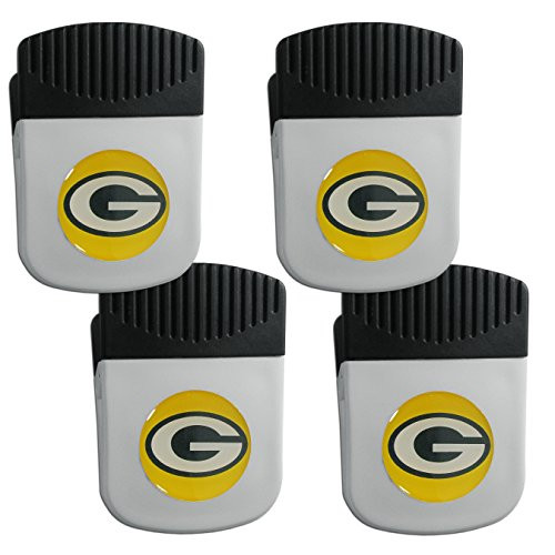 NFL Siskiyou Sports Fan Shop Green Bay Packers Chip Clip Magnet 4 pack Team Color