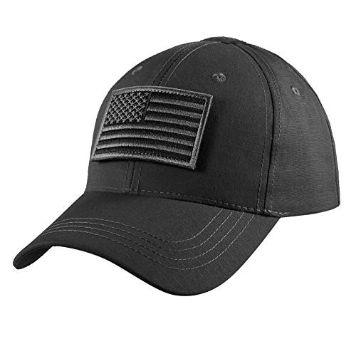 FRTKK Military Patch Hat- Operator Cap- Tactical Army Hats for Men -Black-
