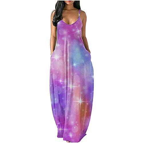 QTOCIO Maxi Dresses for Women Summer Casual Beach Boho Long Maxi Dresses Pregnancy Maternity Dress Flowy Party Sundresses Purple