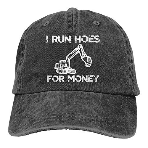 I Run Hoes for Money Hat Adjustable Baseball Cap Women's Vintage Washed Distressed Deniml Hat Cap I Run Hoes for Money Hat Adjustable Baseball Cap Women's Vintage Washed Distressed Deniml Hat Cap