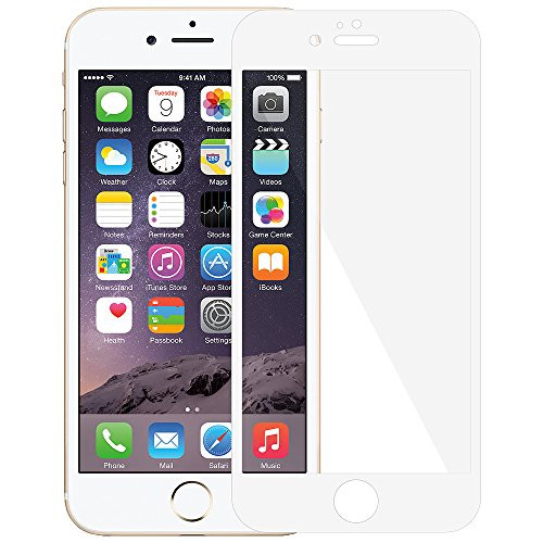Amzer Kristal Edge2Edge Screen Protector Scratch Guard Shield for iPhone 6, iPhone 6s Plus - Retail Packaging - White