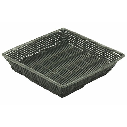 Basket with False Bottom Black - 12inch L x 12inch W x 2 1/2 D