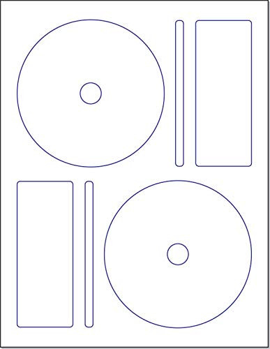 CD/DVD Matte Finish White Laser / Ink-Jet Labels  50 Sheets -100 Labels-