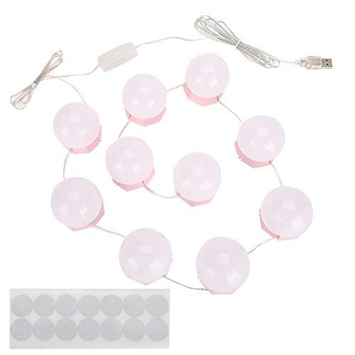 10pcs LED Mirror Light Hollywood Mirrored Lights Hollywood Vanity Mirror Light LED Makeup Light Dimmable Mirror Lighting Vanity Dressing Table Bathroom Mirror