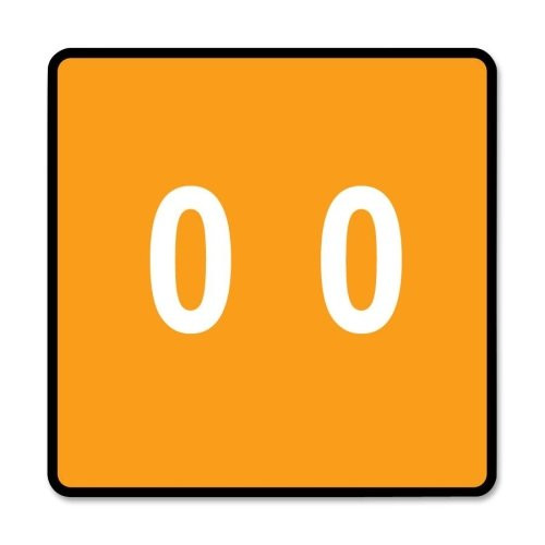 Smead 67420 Yellow DCC Color-Coded Numeric Label - 0-1.50quot- Width x 1.50quot- Length - 250 / Roll - 250/Roll - Yellow