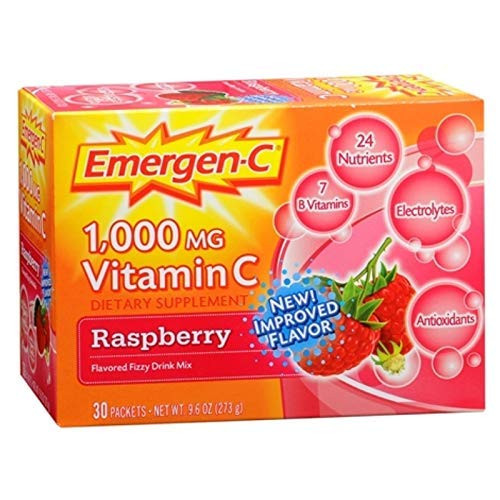 Emergen-C Vitamin C Drink Mix Packets Raspberry 30 Each