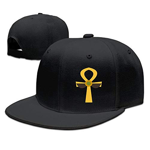 RCH-970 Egyptian Ankh Fashion Adjustable Baseball Cap Snapback Trucker Cap for Men/Women Black
