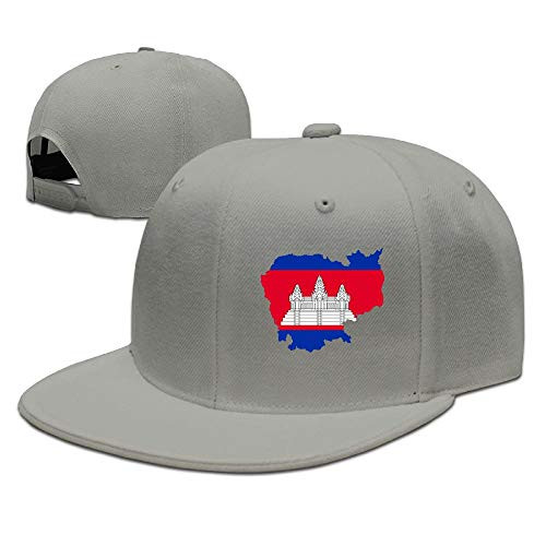 RCH-970 Cambodia Flag Map Fashion Adjustable Baseball Cap Snapback Trucker Hat for Men/Women