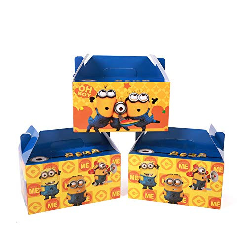 12 PCS Minions Party Supplies- Minions Game Theme Party Decorations. Minions Children's Birthday Party Gift Bag Gift Box