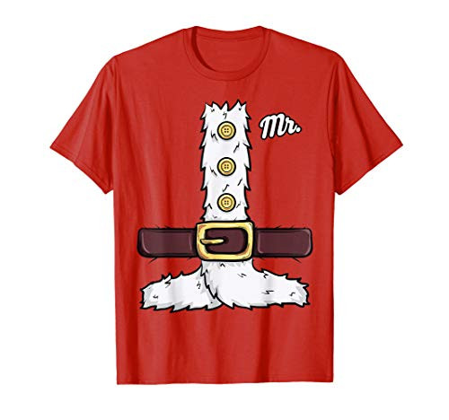 Funny Santa Claus Matching Couples His and Her Mr Mrs Mens T-Shirt