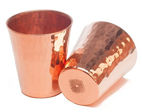 Sertodo Copper CSHT-2 Sharpshooter Shot Cup, Hand Hammered 100% Pure Copper, Set of 2