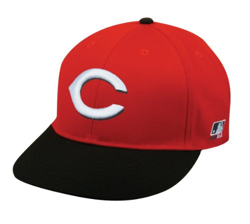 Cincinnati Reds Black Top/Red Bill Youth Cap Official MLB Licensed Adjustable Velro Replica Major League Baseball Hat