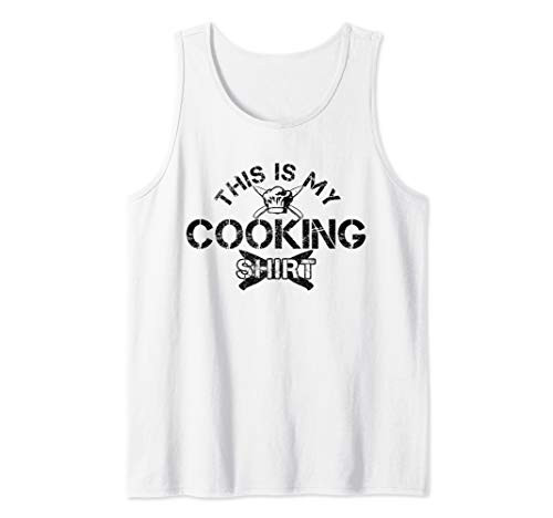 Funny Chef Kitchen Knife Chefs Hat Gift This Is My Cooking Tank Top