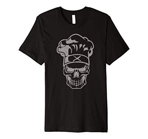 Chef Skull Chef's Hat Kitchen Knives Cooking Chef Gift Premium T-Shirt