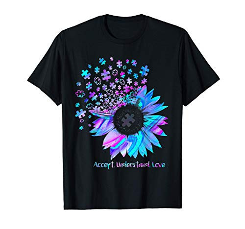 Accept Understand Love Sunflower Autism Awareness T-Shirt Accept Understand Love Sunflower Autism Awareness T-Shirt