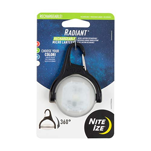 Nite Ize Radiant Rechargeable LED Micro Lantern- Mini Swivel Light with Clip- 4-Color LED