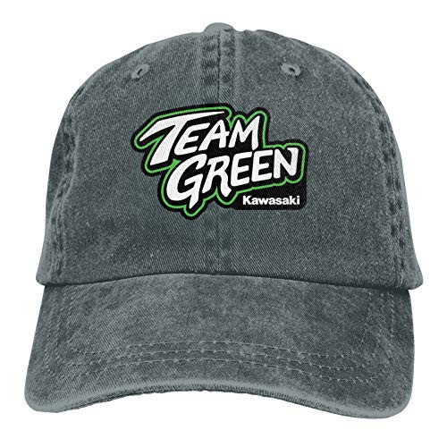 Vintage Ninja Racing Car Denim Caps- Kawasaki Hat Cotton Washed Adjustable Baseball Cap Dad Hats