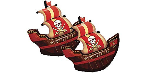 Set of 2 Mighty Pirate Ship Jumbo 40inch Foil Party Balloons