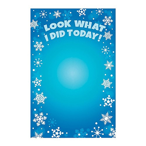 Fun Express Look What I Did Today Jumbo Posters - 12 Pieces - Educational and Learning Activities for Kids