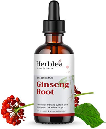 Organic Asian Ginseng Tincture- 2 Ounce Liquid Extract- Energy and Immune Support* -Asian Panax Ginseng Root- Non GMO- Vegan  and  Kosher Certified.
