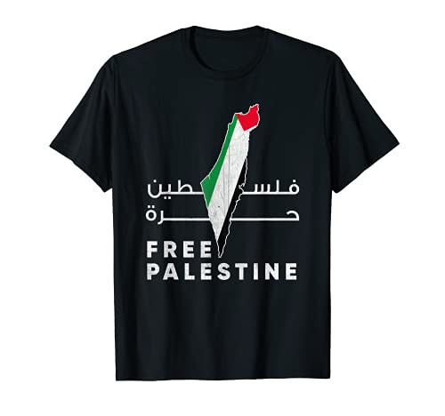 Free Palestine Flag - Stand For Palestine - Free Gaza Arabic T-Shirt