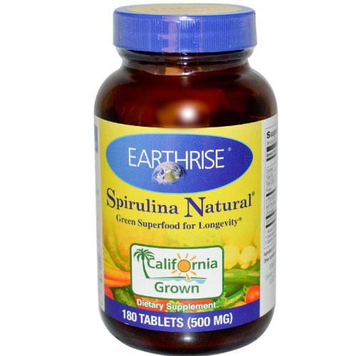 Earthrise Spirulina- 500 mg- 180 Tabs