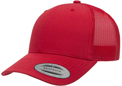 Yupoong YP Classics Retro Trucker Cap- Red- OSFA