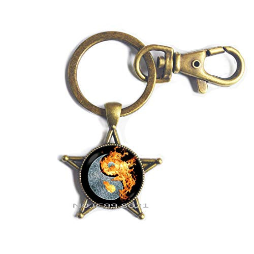 Ying Yang Key Ring Yoga Jewelry Symbol Key Ring Ying Yang Jewelry Ying Yang Keychain Ying Yang Sign Balance Keychain Ying Yang Gift Harmony -RG367