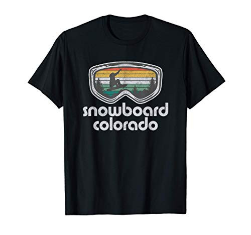 Snowboard Colorado Mountain Resort Retro Snowboarding Gift T-Shirt