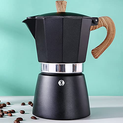 Moka Pot- 3 Cup Stovetop Espresso Maker - 5 oz Manual Cuban Coffee Percolator Machine Premium Aluminum Moka Italian Espresso Greca Coffee Maker Brewer Percolator