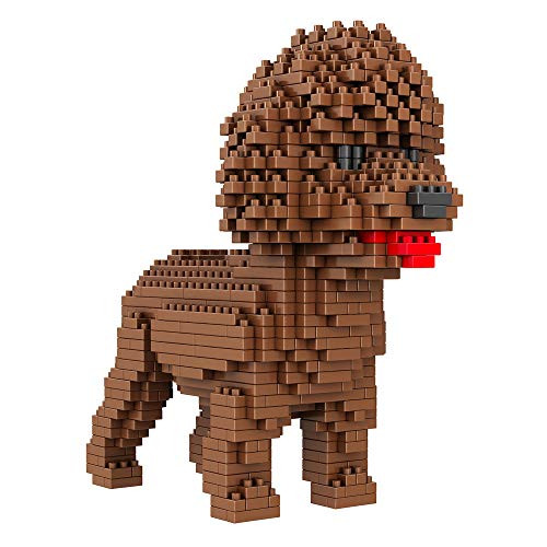 Bits and Pieces - Poodle 3-D Block Puzzle - Dog Breed Building Blocks - 950 Piece Construction Model Set