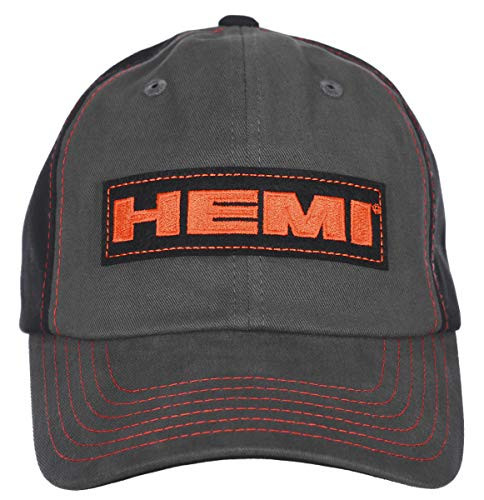 Checkered Flag Men's Hemi Cap Adjustable Charcoal Gray  and  Black Hat