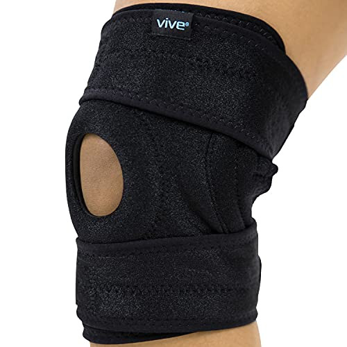 Vive Knee Brace for Women - Hinged Stabilizing Support - Open Patella for ACL- MCL- Meniscus Injury Tear - Athletic Compression Wrap for Joint and Arthritis Pain Relief