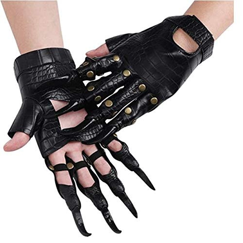 Halloween Costume Claw Gloves Paw Gloves Cosplay Party Props Dress up Costume Long Nails Fingernails Horrific Wolf Claw Gloves Halloween Devil Ghost Witch Finger Gloves Dragon Carnival Cat Nail Glove