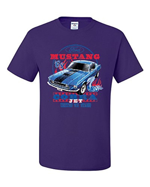 Ford Mustang Cobra 1968 T-Shirt United We Stang American Classic Tee Shirt Purple XL Ford Mustang Cobra 1968 T-Shirt United We Stang American Classic Tee Shirt Purple XL