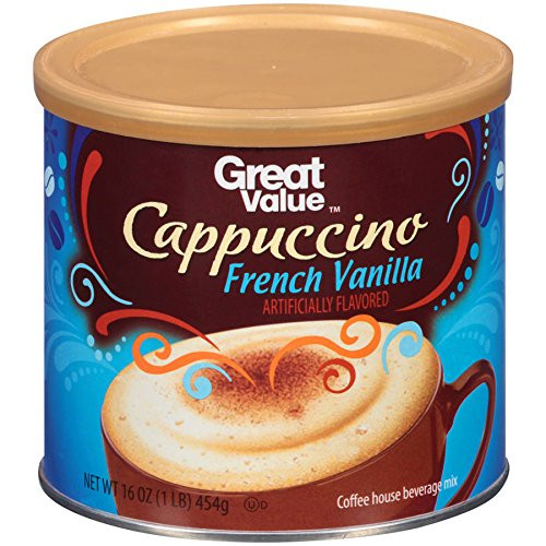 Great Value French Vanilla Cappuccino Beverage Mix, 16 oz (1)