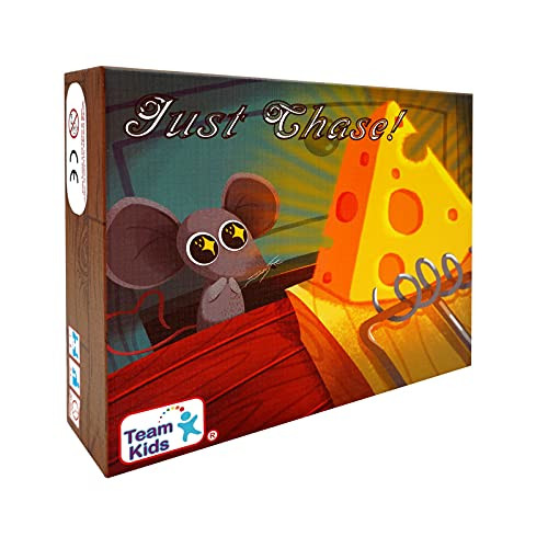 Board Game Adventure for Family- Just Chase Card Game with Cheese Trap- Cute Cat Card Family Party Game for 5 Years and Up- 2-6 Players