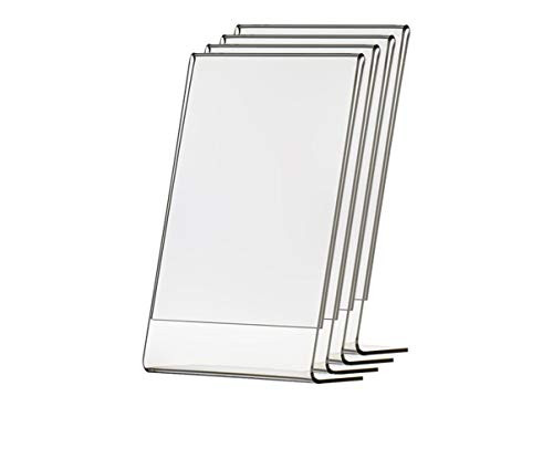 Marketing Holders 4inchW x 6inchH Sign Holder Place Card Pack of 4 Desk Restaurants Jewelry Cases Free Samples Deli Side Load Wedding Tabletop