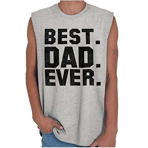 Best Dad Ever Worlds Coolest Father Sleeveless T Shirt Tee Men Sport Grey