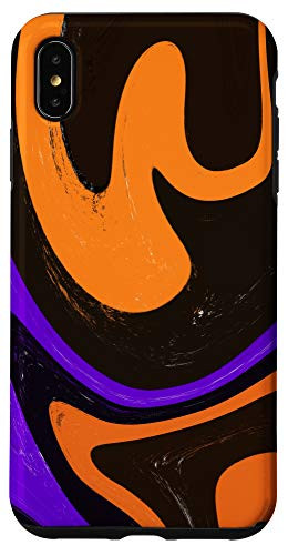 iPhone XS Max Orange Black Purple Halloween Case
