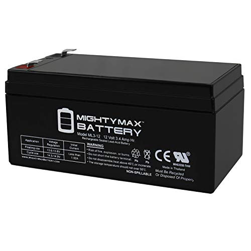 Mighty Max Battery ML3-12 - 12V 3AH Replacement Battery for BP3-12 ES3-12 PS-1230 PW1203 Brand Product