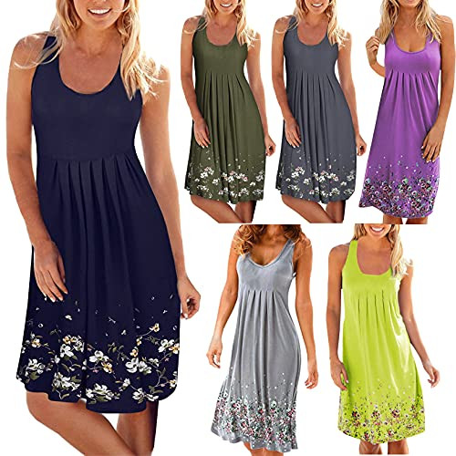 ZGNB Womens Casual Dresses Women Summer Dress Dresses High Neck Dresses for Women Mini Dress Summer Women's Summer Fashion O-Neck Print Casual Sleeveless Beach Dress Short Dress Purple ZGNB Womens Casual Dresses Women Summer Dress Dresses High Neck Dresses for Women Mini Dress Summer Women's Summer Fashion O-Neck Print Casual Sleeveless Beach Dress Short Dress Purple