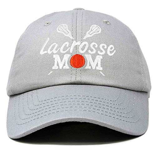 DALIX Lacrosse Mom Hat Women's Baseball Caps Unstructured Dad Hats in Gray