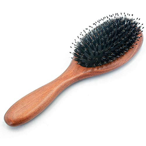 Boar Bristle Hair Brush - Hair Brushes for Women  and  Mens Hair Brush- Detangler Brush- Hairbrush- Detangling Brush for Long- Wet/Dry ?Smoothing Massaging Curly or Any Type of Hair