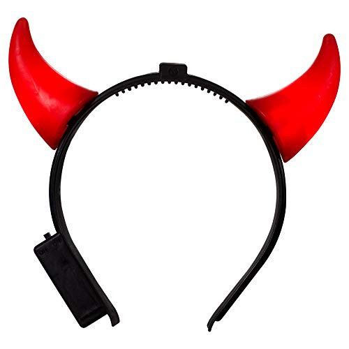 12 Pack | Light up Devil Horns Headband Halloween Party Favors Supplies
