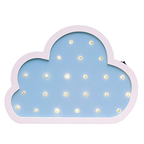 Cloud LED Light Cloud Night Light for Kids Lamp Marquee for Children Party Supply Cloud Light Decor for Room Battery Powered -Blue-