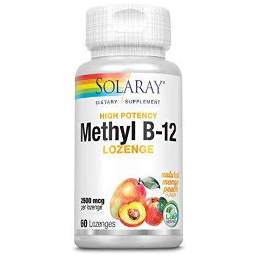 Solaray B 12 Methyl Lozenge Supplement- 2500mcg | 60 Count