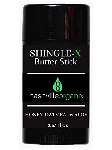 Dr. A's Shingle-X Butter Stick | Organic Shingles Nerve Pain Relief | Manuka Honey- Oatmeal- Shea Butter  and  Essential Oils | All Natural Fast Acting Itch Treatment Cream