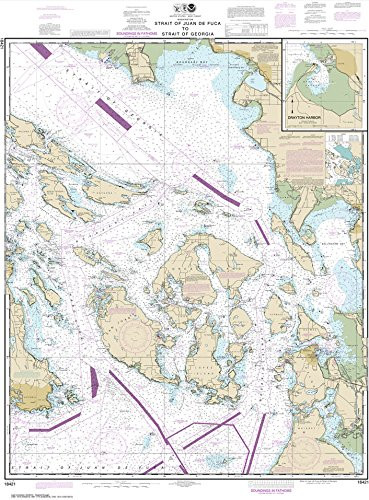 Paradise Cay Publications- Inc. NOAA Chart 18421- Strait of Juan de Fuca to Strait of Georgia- Drayton Harbor 21.00 x 28.46 -Small Format Waterproof-