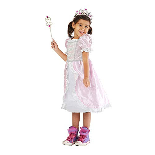 Melissa  and  Doug Princess Role Play Costume Set -3 pcs-- Pink Gown- Tiara- Wand